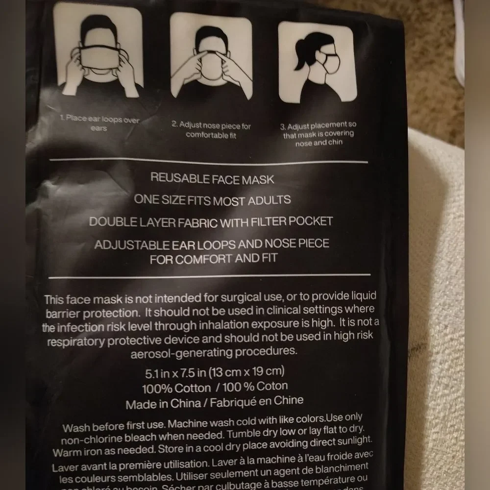 DKNY 5 pack face masks